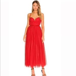 Selena Tulle Dress in Red
